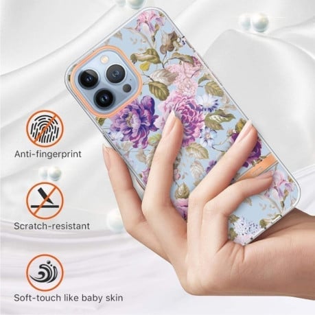 Протиударний чохол Flowers and Plants Series IMD TPU для iPhone 16 Pro Max - Peony