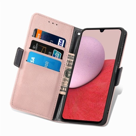 Чохол-книжка Stereoscopic Flowers для Samsung Galaxy A14 5G - рожевий