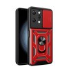 Противоударный чехол Camera Sliding для Xiaomi Redmi 12 - красный