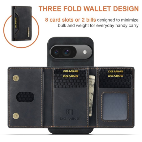 Чехол DG.MING M2 Series 3-Fold Multi Card Bag + Magnetic для Google Pixel 9/9 Pro - черный