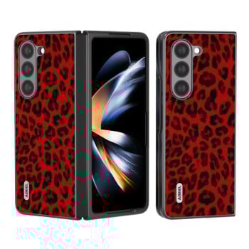 Протиударний чохол ABEEL Black Edge Leopard для Samsung Galaxy Fold 5 - червоний