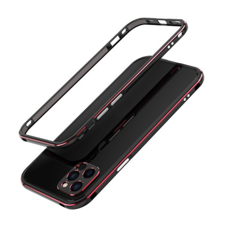 Металевий бампер Aurora Series для iPhone 12 Pro Max – чорно-червоний