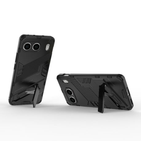 Противоударный чехол Punk Armor с подставкой на OnePlus Nord 4 5G Global - черный