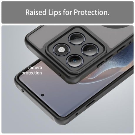 Противоударный чехол Fan Dun Series TPU Hybrid PC Frosted Magsafe для Motorola Edge 60 Pro - чорний