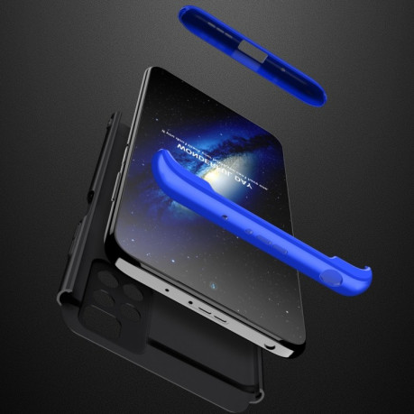 Противоударный чехол GKK Three Stage Splicing на Xiaomi Redmi 10 Prime - черно-синий