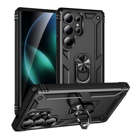 Протиударний чохол PC + TPU Shockproof Protective для Samsung Galaxy S25 Ultra 5G - чорний
