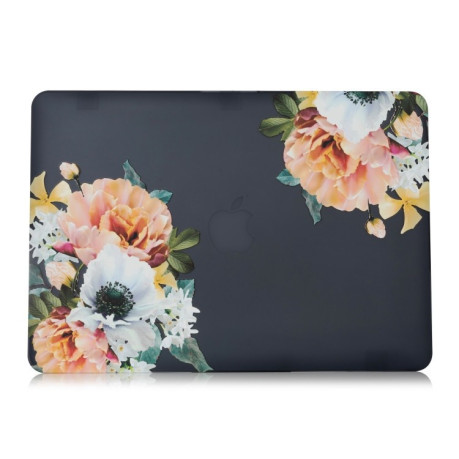 Чехол Soft Touch Black Flower Water Stick для MacBook Air 13 (2018)