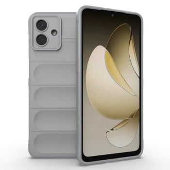 Силиконовый чехол Magic Flannel для Samsung Galaxy A07 4G - серый