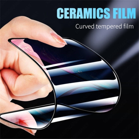 Защитное стекло Ceramic 9D Full Screen Full Glue для Reno8 T 4G - черное гибкое
