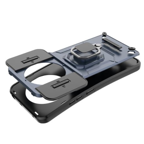 Противоударный чехол Sliding Camshield для Realme 12 5G - фиолетовый
