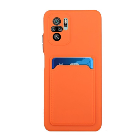 Противоударный чехол Card Slot Design на Xiaomi Redmi Note 10/10s/Poco M5s - оранжевый