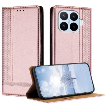 Чохол із веган-шкіри зі строчкою Escase на Xiaomi 17T 5G — рожеве золото