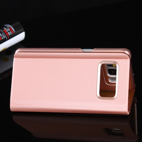 Чохол-книжка Clear View на Samsung Galaxy S8+Plus/G955 Electroplating Mirror-рожеве золото