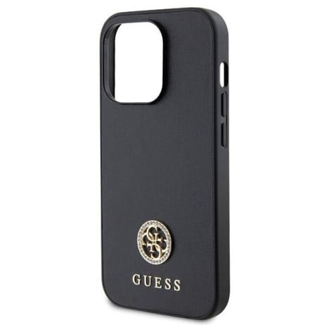 Оригінальний чохол Guess Strass Metal Logo для iPhone 15 Pro - black(GUHCP15LPS4DGPK)
