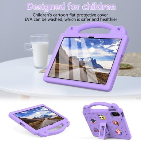 Противоударный чехол EVA Handle Kickstand Children для Xiaomi Redmi Pad 2 11 2025 - фіолетовий