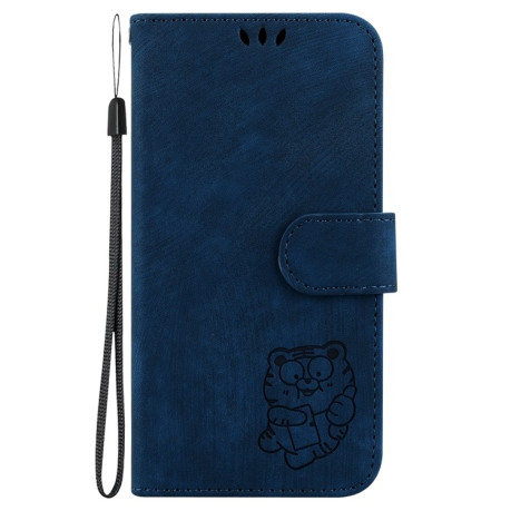 Чехол-книжка Little Tiger Embossed Leather на Realme 11 4G Global - синий