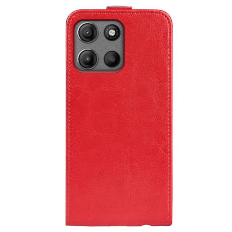 Фліп-чохол Vertical Flip Leather Phone Case with Card Slot для Motorola Moto G15 - червоний
