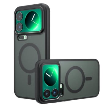 Противоударный чехол Armor Precise Hole гибрид твердого и мягкого материала на Xiaomi 17 Pro Max — матовый чёрный