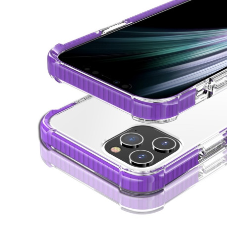 Противоударный акриловый чехол Four-corner на iPhone 12 Pro Max - фиолетовый