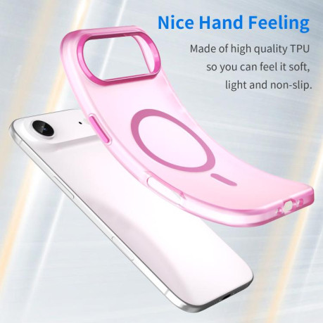 Противоударный чехол MagSafe Frosted Translucent TPU + PC для iPhone Air - розовый