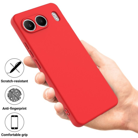 Силіконовий чохол Solid Color Liquid Silicone на OnePlus Nord 4 Pro XL - червоний