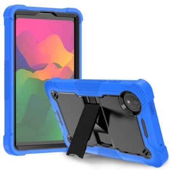 Чохол Silicone Hybrid PC Tablet Case with Holder &amp; Shoulder Strap для Xiaomi Redmi Pad SE 8.7 - Black + Dark Blue