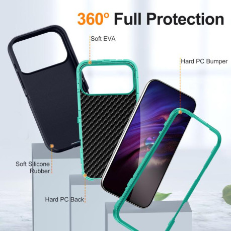Двосторонній протиударний чохол Life Waterproof Rugged для iPhone 17 Pro Max - зелений