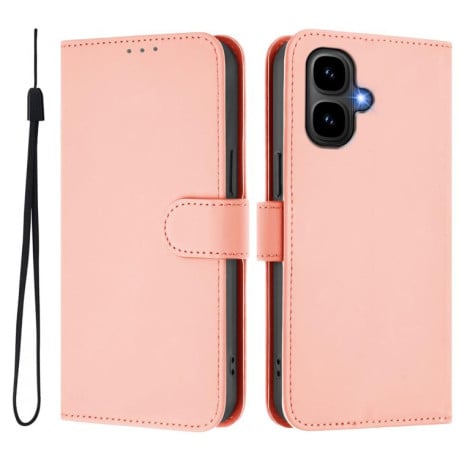 Чехол-книжка с мягким покрытием (Skin Feel) со шнурком на Infinix Smart 10 4G - розовый