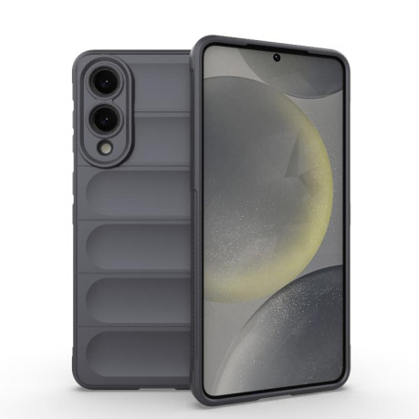 Силіконовий чохол Magic Flannel для Samsung Galaxy S25 Edge 5G - темно-сірий