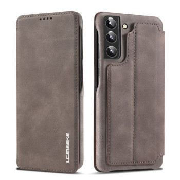 Чохол-книжка LC.IMEEKE Hon Ancient Series Samsung Galaxy S22 Plus 5G - кавовий