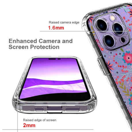 Протиударний чохол Transparent Painted для iPhone 14 Pro - Small Floral