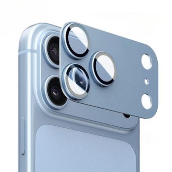 Металлическая защита линз камеры Kalebol с антибликовым покрытием на iPhone 18 Pro — синяя