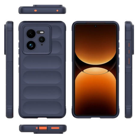 Силиконовый чехол Magic Flannel для Realme GT 7 Pro 5G - синий