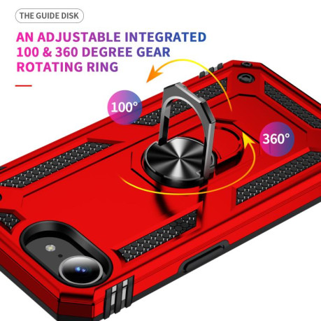 Противоударный чехол HMC 360 Degree Rotating Holder для iPhone 16e - красный