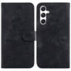 Чехол-книжка с тиснением Lily и магнитной застежкой на Samsung Galaxy S25 5G - черный