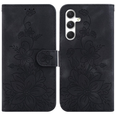 Чехол-книжка Lily Embossed Leather для  Samsung Galaxy S25+ 5G 5G - черный