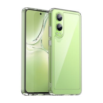 Протиударний чохол Colorful Acrylic Series із кольоровою силіконовою боковиною на OnePlus Nord CE4 Lite - прозорий