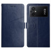 Чехол книжка Y-shaped Pattern для Xiaomi Poco M5 4G/5G/M4 5G - синий