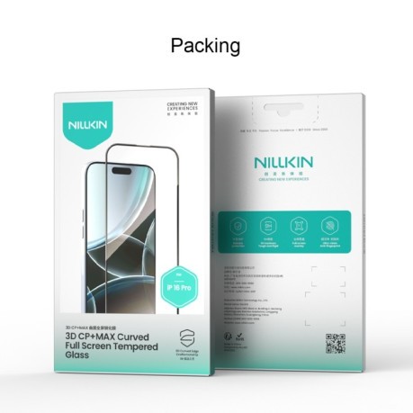 Защитное стекло Nillkin (CP+ max 3D) для iPhone 16 Pro - черное