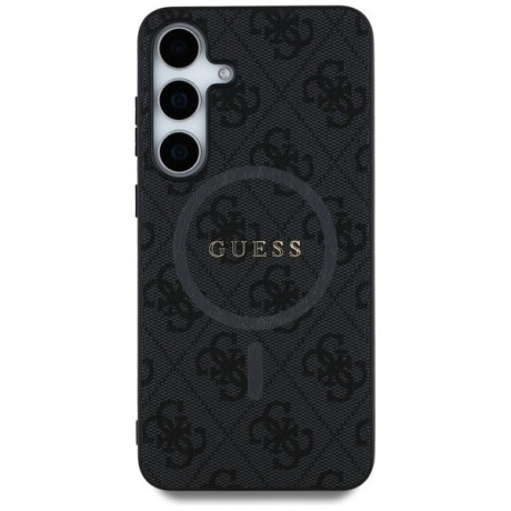 Оригінальний чохол Guess 4G Round Patch Classic Logo MagSafe для Samsung Galaxy S25 Plus - black