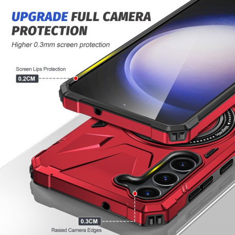Протиударний чохол HTM MagSafe Magnetic Shockproof with Ring Holder  для Samsung Galaxy S25+ 5G - червоний