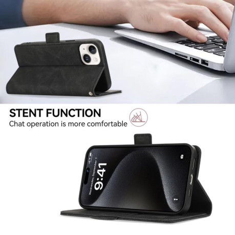 Чехол-книжка ABEEL Color Block Magnetic RFID Leather для Xiaomi Poco X7 Pro - черный