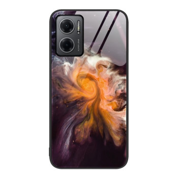 Противоударный стеклянный чехол Marble Pattern Glass на Xiaomi Redmi Note 11E/Redme 10 5G - Typhoon