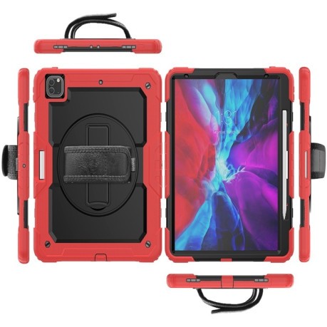 Чохол протиударний Silicone with Holder для iPad Pro 13 2024 - червоно-чорний