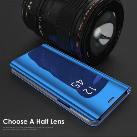 Чехол- книжка Clear View на Samsung Galaxy S9+/G965 Electroplating Mirror -серебристый