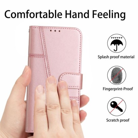 Чехол-книжка Stitching Calf Texture для Realme 14 Pro+ - золото