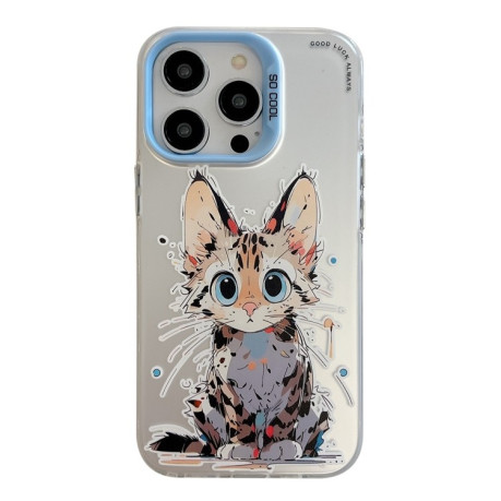 Чохол Animal Pattern Oil Painting Series для iPhone 15 Pro Max - Stupid Cat