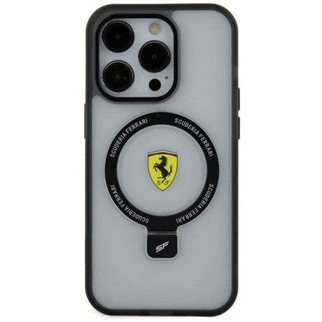 Оригінальний чохол Ferrari Ring Stand 2023 Collection MagSafe для iPhone 15 Pro - Black (FEHMP15LUSCAH)