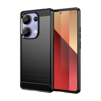 Протиударний чохол Brushed Texture Carbon Fiber на Xiaomi Redmi Note 14S/ 13 Pro 4G / POCO M6 Pro 4G- чорний
