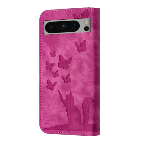 Чохол-книжка Cat Embossing Pattern на Google Pixel 8 Pro - рожевий